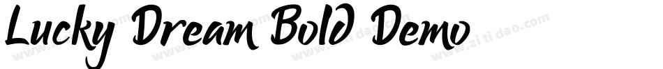 Lucky Dream Bold Demo字体转换